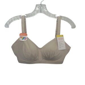 Warners Easy Does It Wireless Lightly Lined Bra Size Medium Beige New